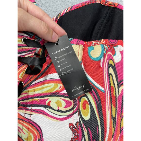 Alivila. Y Womens Size XXL Printed Corset Top NWT - Picture 7 of 11